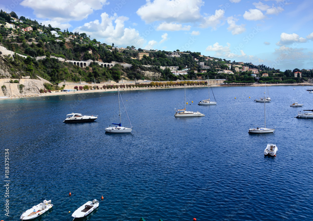 Yachts in Villefranche Harbor