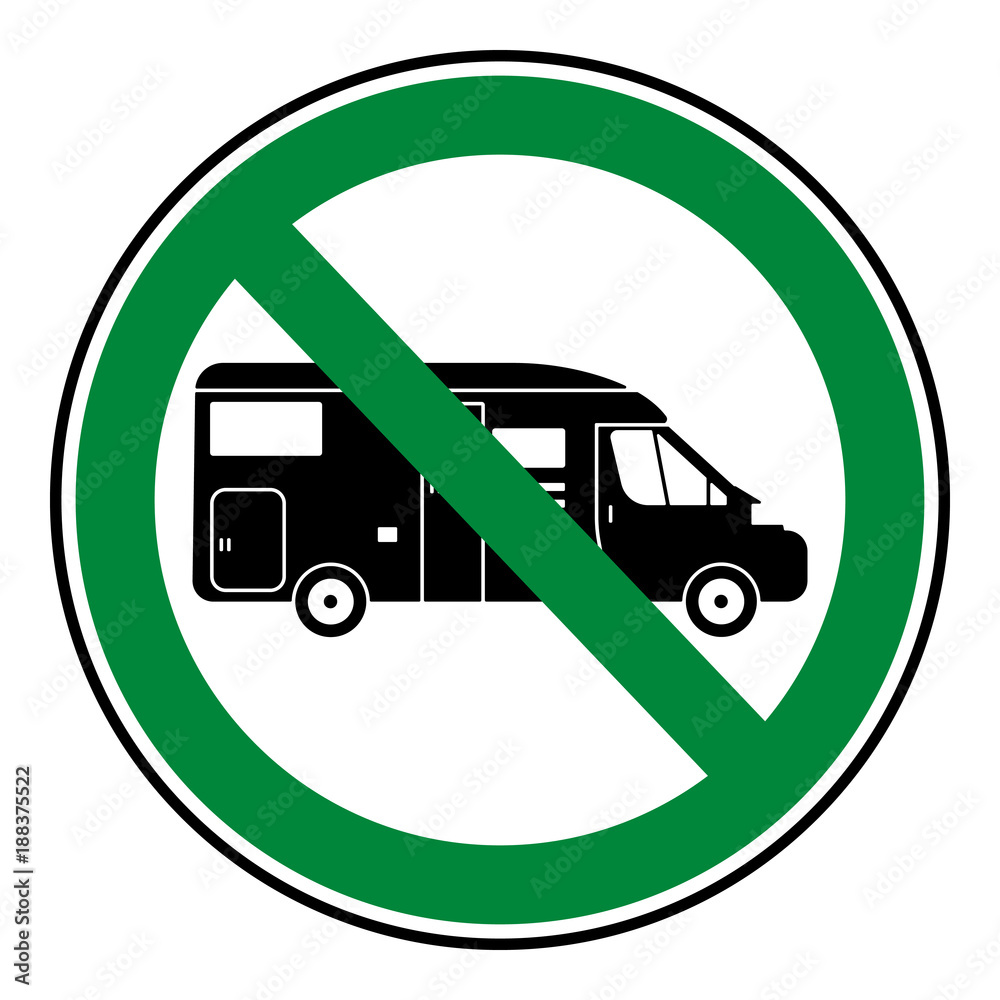 Verbotsschild Icon - Wohnmobil Verboten Verbotsschild Icon - Wohnmobil Verboten
