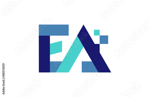 Free Download EA Digital Ribbon Letter Logo - GFXLoad