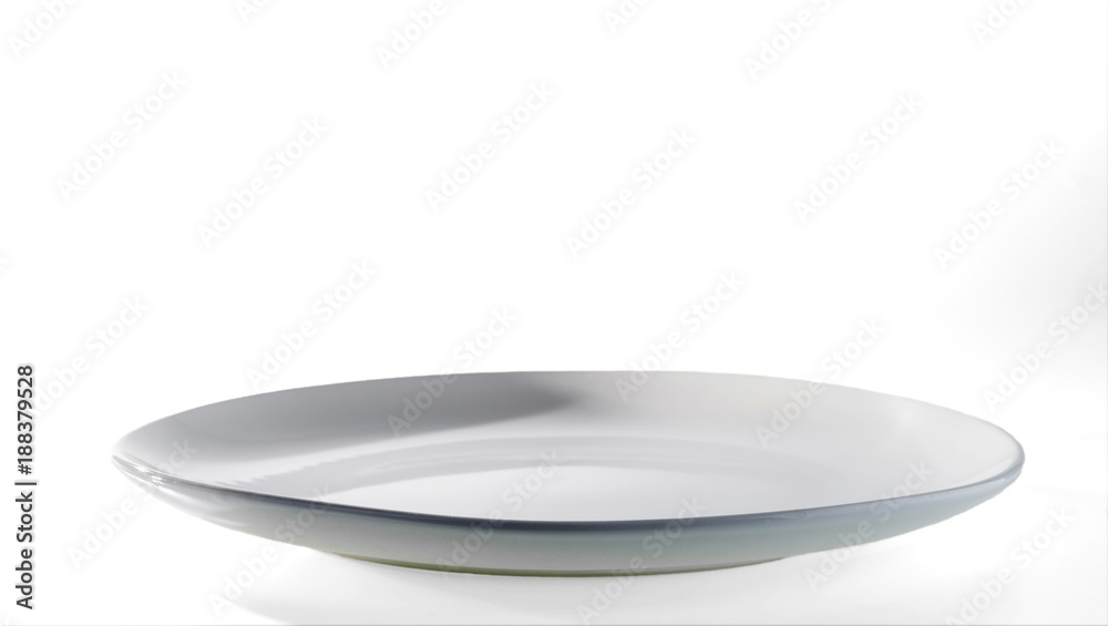 White dish on a white background. White dish on a white background.