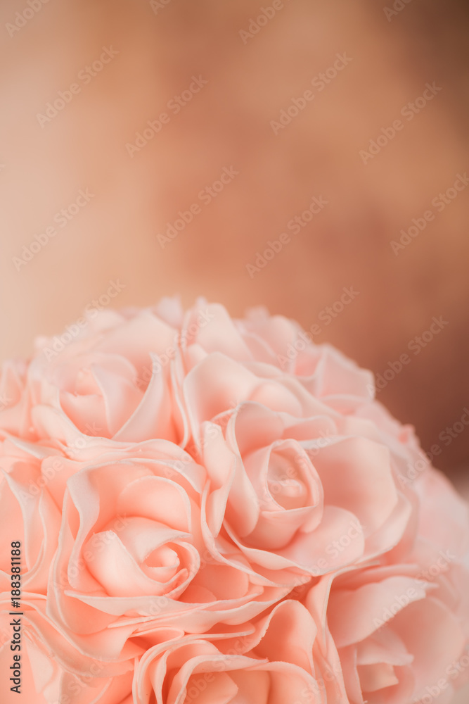 Valentine's setting with bouquet of roses Valentine's setting with bouquet of roses