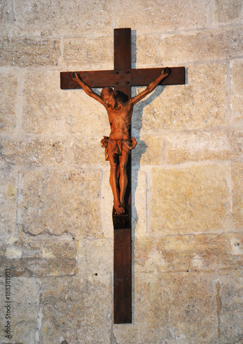 Jesus Christ crucified. Chatolicism symbol.