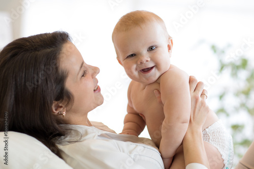 Portrait of mother and baby...