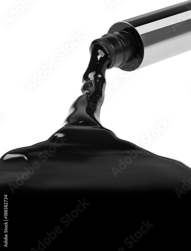 Quadro em tela still life of runny black intense mascara
