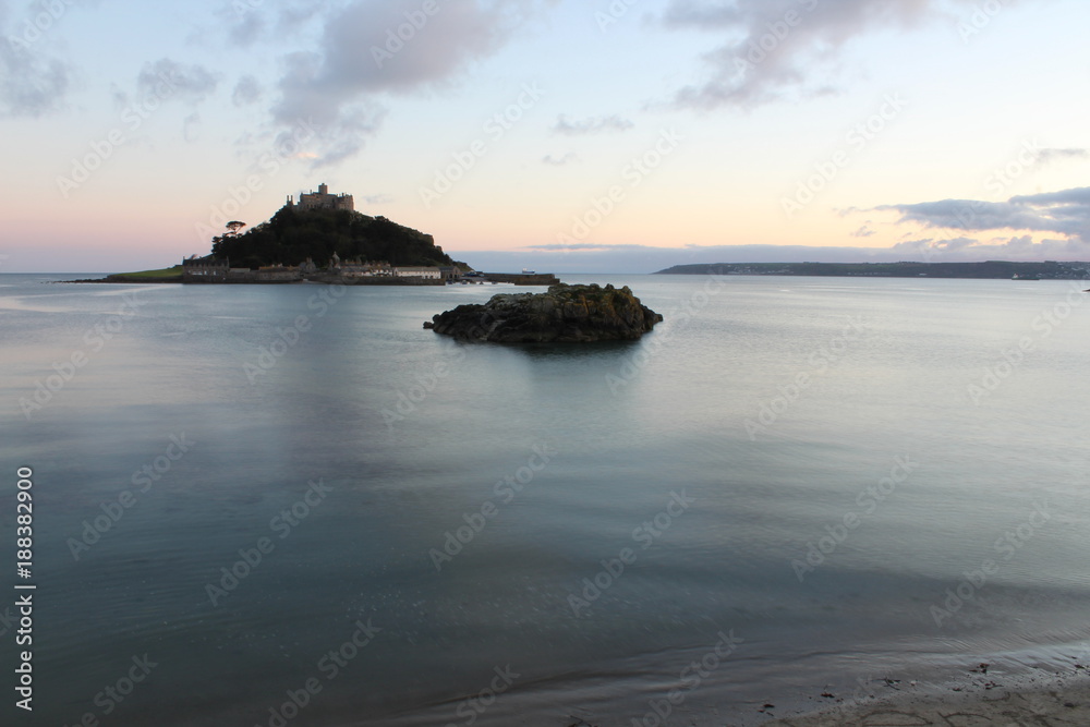 Settled sea at St Michael's Mount.