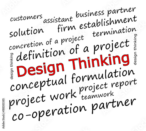 Design Thinking wordcloud - illustration