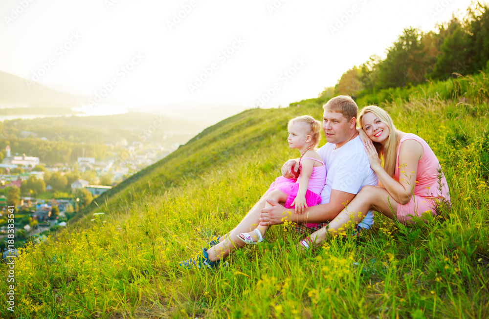 happy family outdoor