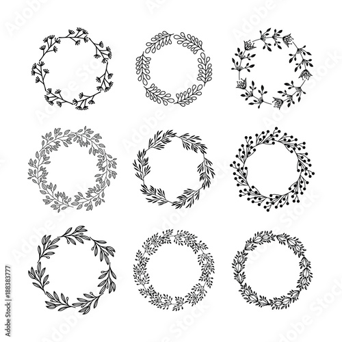 Set of nice wreath