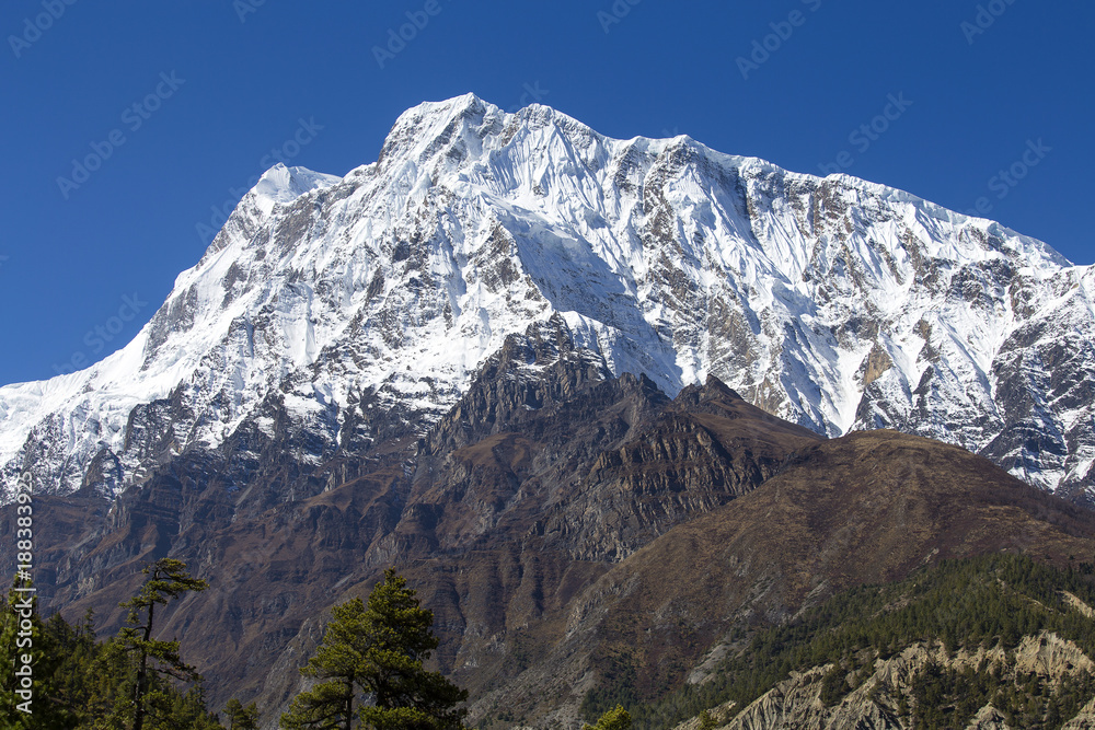 Beautiful landscape in Himalayas, Annapurna region, Nepal.
