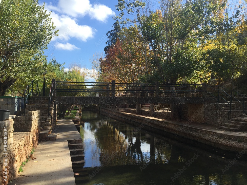 eine Brücke im Herbst