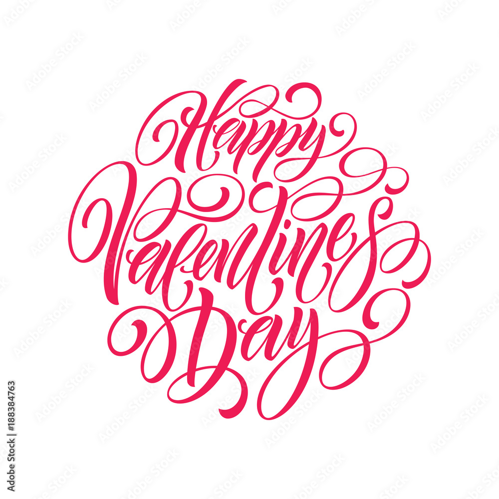 Happy Valentines Day Hand Drawing Vector Lettering design. Vector illustration Happy Valentines Day Hand Drawing Vector Lettering design. Vector illustration