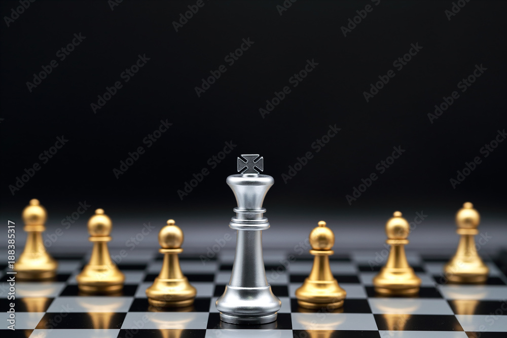 Chess business idea for competition, success and leadership concept (using as background)