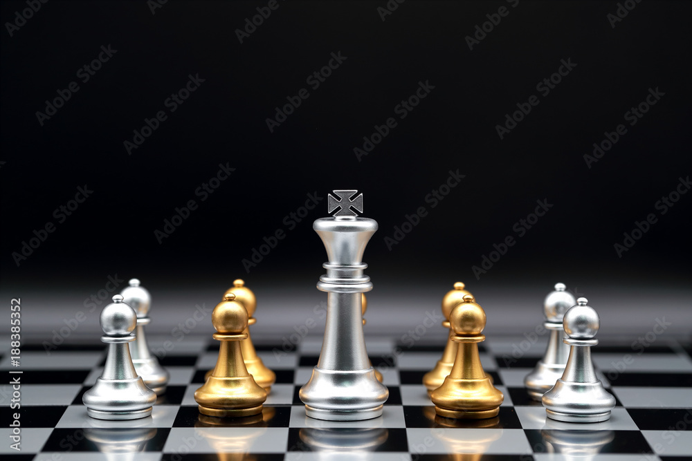 Chess business idea for competition, success and leadership concept (using as background)
