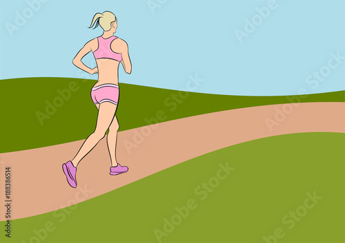 Illustration of a running woman © Andreas Berheide
