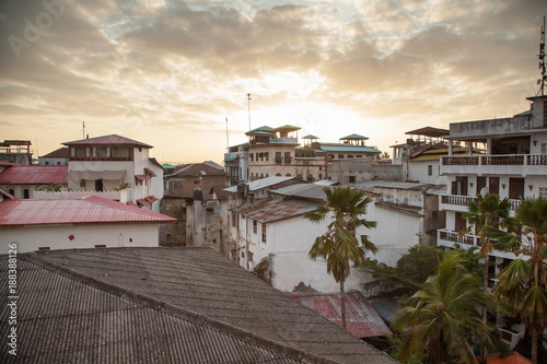 Stone Town roof tops in the morning light. Stone Town, Zanzibar Island, Tanzania, 