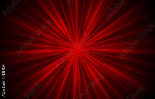 Dark Red glitter sparkles rays lights bokeh festive elegant abstract background.