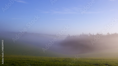 Cornish misty, winter, morning in the sunshine
