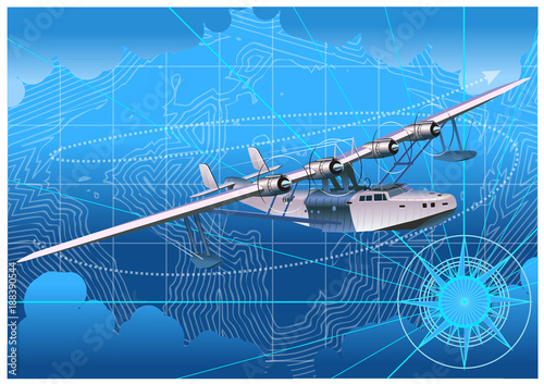 retro seaplane