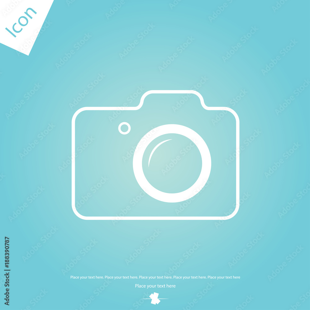 Photo camera line vector Photo camera line vector