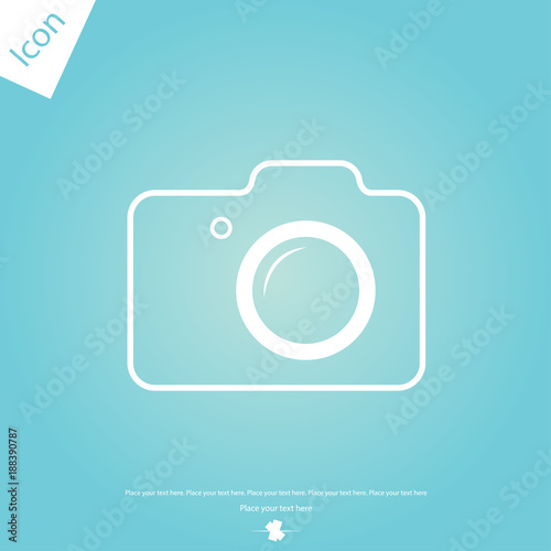 Photo camera line vector