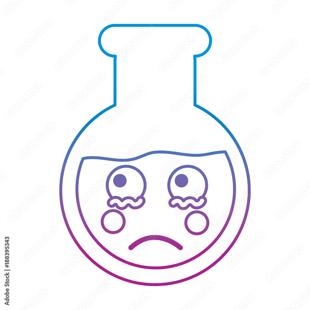 laboratory flask glass kawaii cartoon vector illustration blue and purple line design laboratory flask glass kawaii cartoon vector illustration blue and purple line design