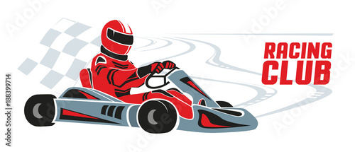 Go-Kart. Racing Club Poster Template