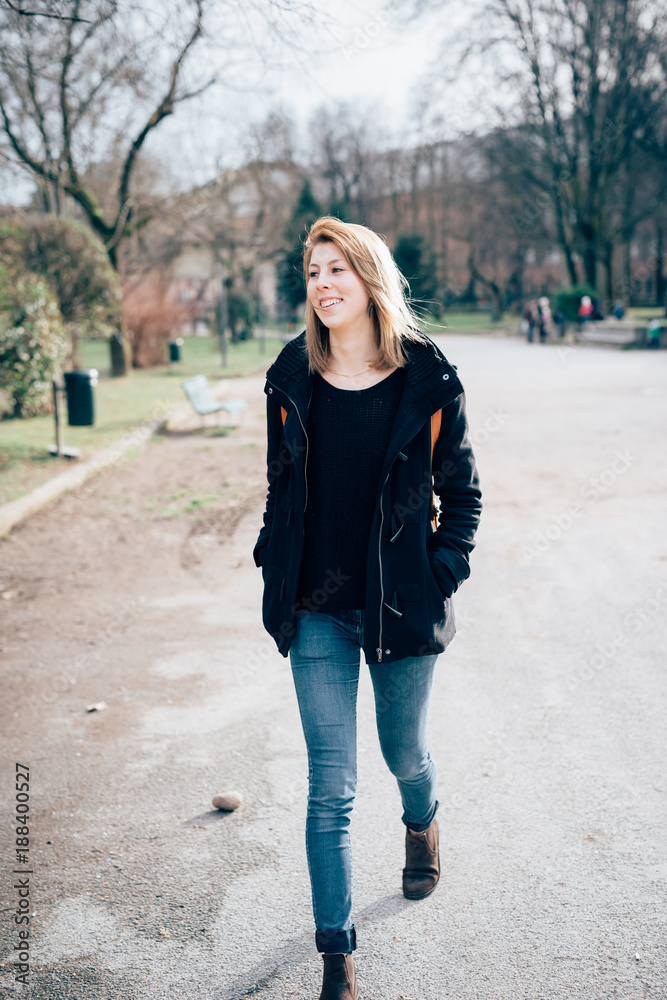 young beautiful hipster sporty blonde woman young beautiful hipster sporty blonde woman
