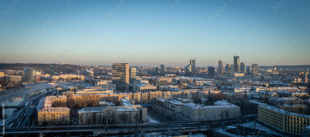 Vilnius winter panorama