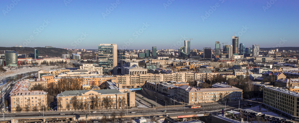 Vilnius winter panorama