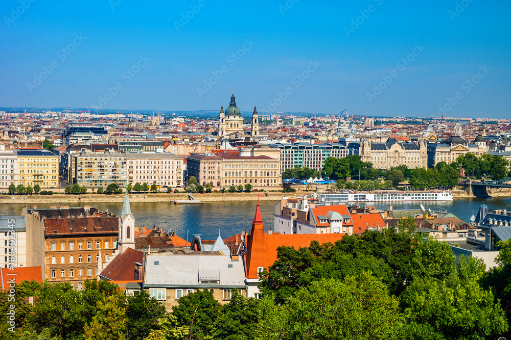 Fototapeta premium Top view of Budapest.