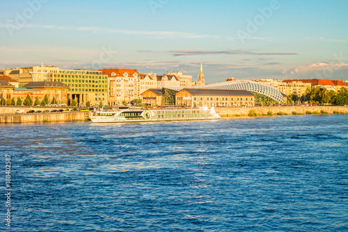 Canvas Print View of Modern building Balna (Whale) in the Budapest.