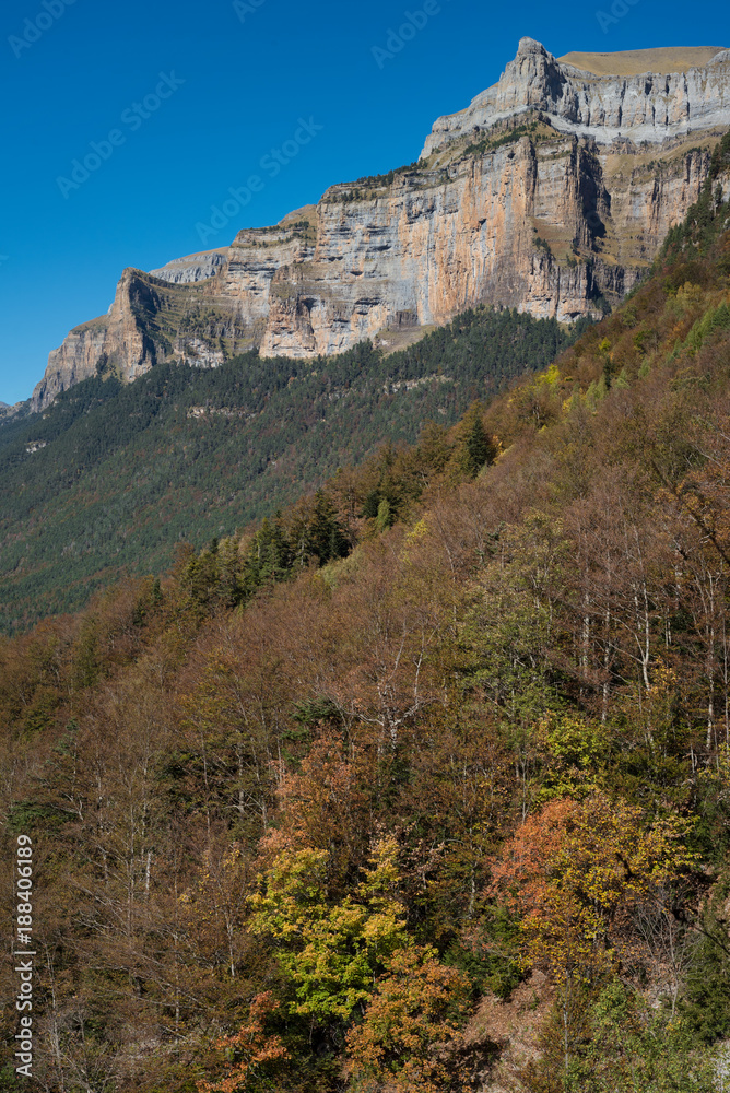 Mountain landscape in Ordesa National park, Pyrenees, Huesca Spain. Mountain landscape in Ordesa National park, Pyrenees, Huesca Spain.