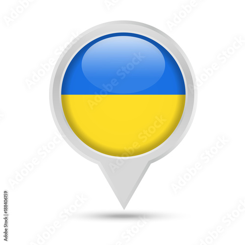 Free Download Ukraine Flag Round Pin Vector Icon - GFXLoad