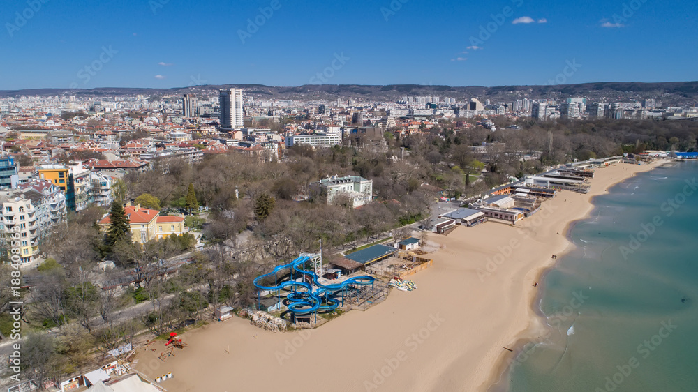General view of Varna beach, the sea capital of Bulgaria