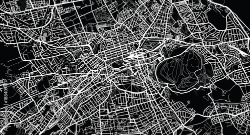 Urban vector city map of Edinburgh, Scotland