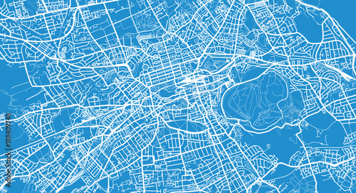 Urban vector city map of Edinburgh, Scotland