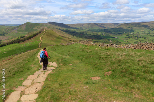 Mam Tor is a 517 m hill near Castleton in the High Peak of Derbyshire, 