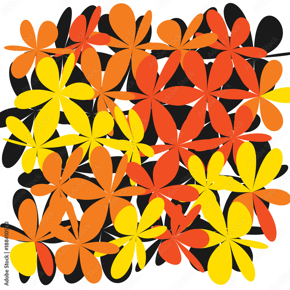  Abstract Whimsical Flower Background