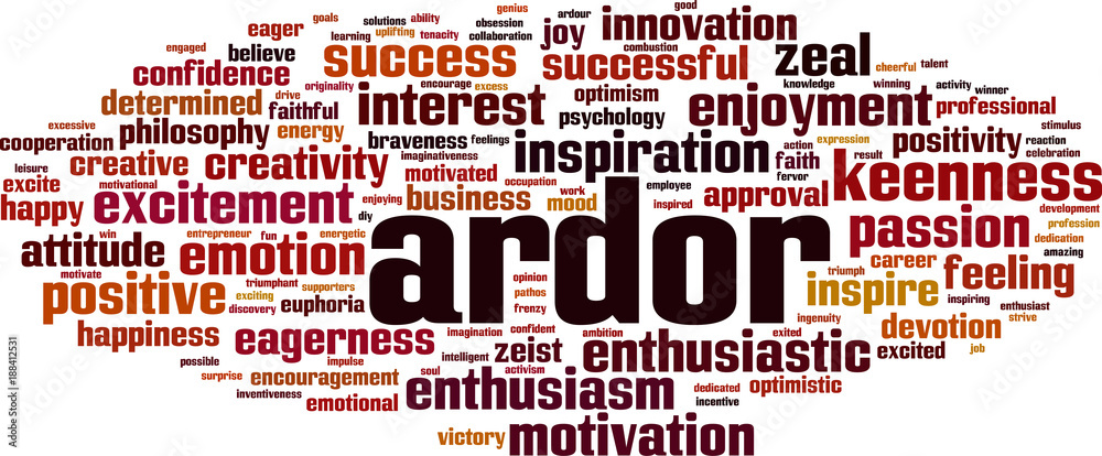 Ardor word cloud