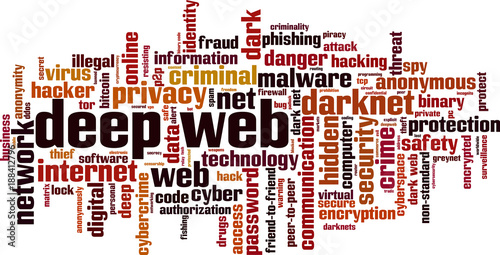 Deep web word cloud