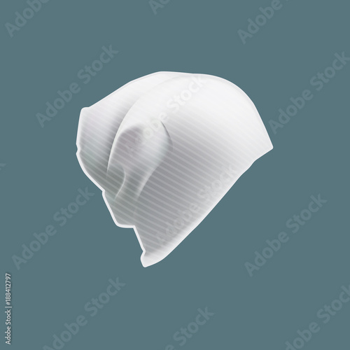 Realistic mockup men's clothes, accessories. Beautiful modern hat, youth headdress.