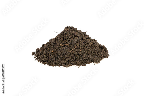 earth, soil on a white background