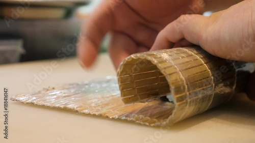 Process of making sushi rolls