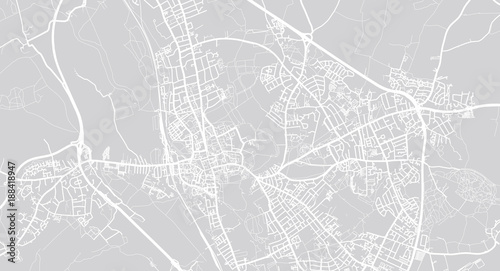 Fotografie, Obraz Urban vector city map of Oxford, England