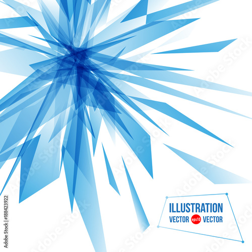 Vector abstract background of blue fragments