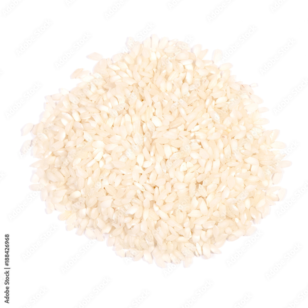 Pile of rice cereals on a white background Pile of rice cereals on a white background