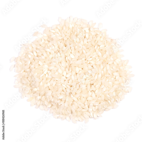 Pile of rice cereals on a white background