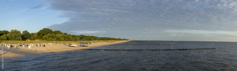 sunrise at baltic sea in Koserow, Usedom