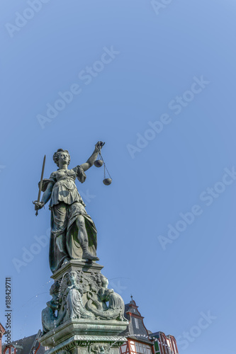 statue of Lady Justice in Frankfurt  Germany