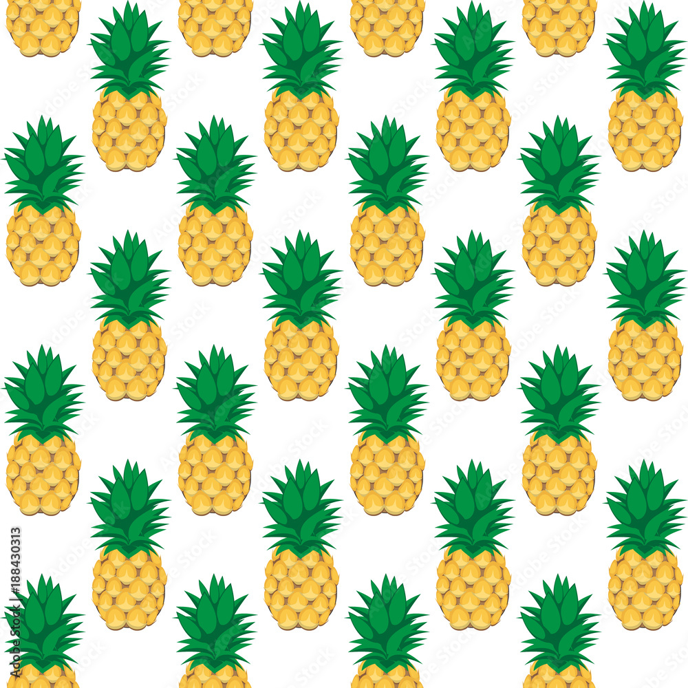 pineapple fruit contour abstract seamless pattern on white background.  Available in high-resolution jpeg & editable eps, can be used for wallpaper,  pattern, web, graphic & printing. Stock Vector | Adobe Stock